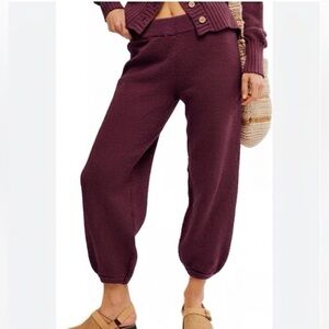 Free People Beach Hailee Cardi Knit Jogger Pant